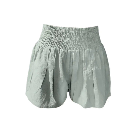 Women's Minimalist Solid Color Polyester Side Pocket Shorts - Lootquake