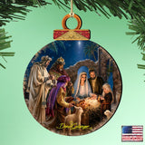 Miracle Nativity Wooden Ornaments by Gelsinger - Nativity Holiday Decor - 8021042-1201