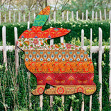 Easter Quilted Bunny Wooden Door Hanger, Wall Decor, Decorative Door Sign, Wall Art by G. DeBrekht Pets 8198134H