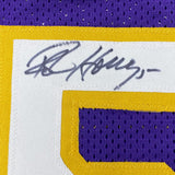 Framed Autographed/Signed Robert Horry 35x39 Los Angeles LA Purple Basketball Jersey PSA/DNA COA