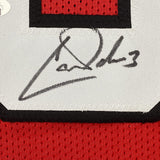 Camiseta de fútbol americano enmarcada, autografiada y firmada por Carson Palmer, 35 x 39, color rojo de Arizona, JSA COA