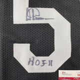 Framed Autographed/Signed Artis Gilmore HOF 11 35x39 San Antonio Black Basketball Jersey JSA COA