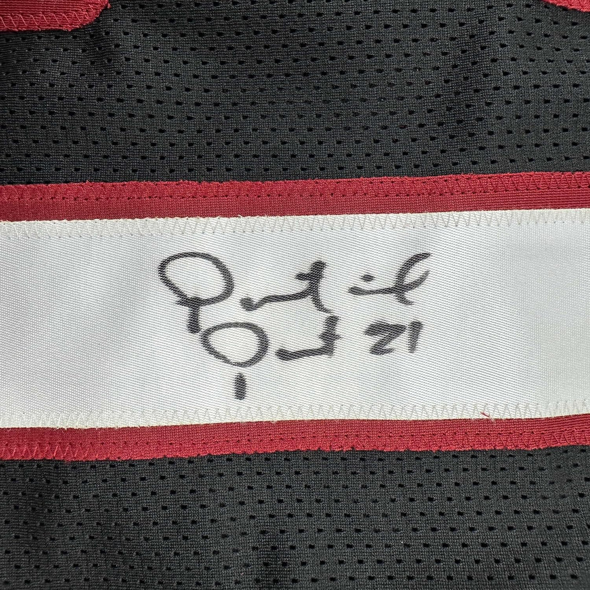 Framed Autographed/Signed Patrick Peterson 35x39 Arizona Black Football Jersey JSA COA