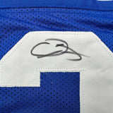Camiseta de fútbol azul de los New York Giants, enmarcada, autografiada y firmada por Odell Beckham Jr., 35 x 39, JSA COA