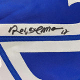 Framed Autographed/Signed Roberto Alomar 35x39 Toronto Blue Baseball Jersey JSA COA