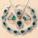 Earrings Necklace And Ring For Women 4 PCs Set - Lootquake