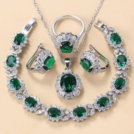 Earrings Necklace And Ring For Women 4 PCs Set - Lootquake