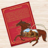 Adornos de madera con forma de caballo de Nature Wonders - Decoración navideña con temática de vida silvestre - 81981582