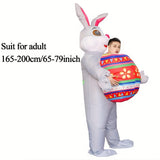 Disfraz inflable de conejito para fiestas de Pascua y Halloween