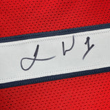 Framed Autographed/Signed Jimmie Ward 35x39 Houston Red Football Jersey Beckett BAS COA