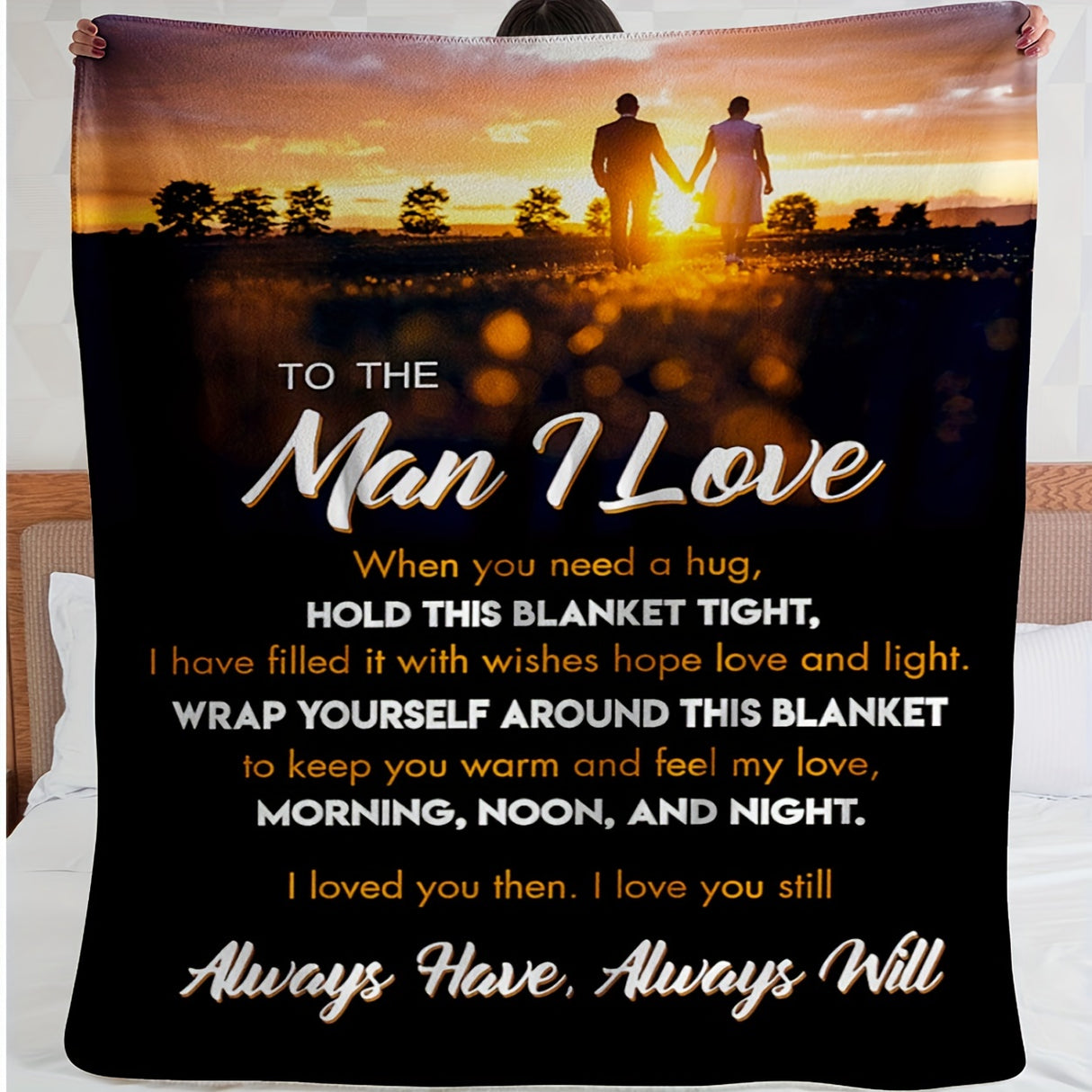 1pc I Love You Husband Blanket, Gifts for Him, Valentines Gifts, Boyfriend Birthday Gifts, Husband Birthday Gifts from Wife