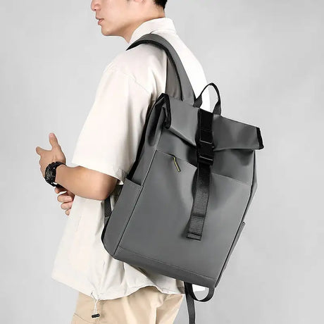 Casual Fashion Backpack For Men Women New Laptop Backpack Oxford Cloth Waterproof Short Distance Travel Backpack Men Black - Lootquake