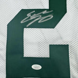 Framed Autographed/Signed Eddie Lacy 35x39 Green Bay White Football Jersey JSA COA