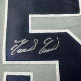 Framed Autographed/Signed Domingo German 35x39 New York Grey Baseball Jersey JSA COA