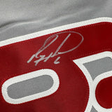 Framed Autographed/Signed Ryan Howard 35x39 Philadelphia Grey Baseball Jersey JSA COA