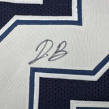 Framed Autographed/Signed Daron Bland 35x39 Dallas Blue Football Jersey JSA COA