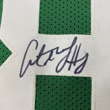 Camiseta de baloncesto verde Boston de Antoine Walker, enmarcada, autografiada y firmada, 35 x 39, JSA COA 