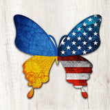 USA/Ukraine Butterfly Holiday Door Decor - International Decor - 8187129H
