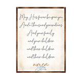 Blessing Quote Sign- May His Favor Be Upon You - Housewarming gift - Gift for newlyweds - Bible Verse scripts - Christian sign decor - Wedding gift - Blessing sign - Living room decor - 310353