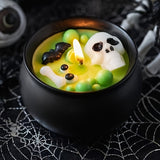 Bougie parfumée à la citrouille d'Halloween fabriquée à la main dans un pot en fer - Parfaite pour la décoration intérieure, l'aromathérapie et les célébrations saisonnières