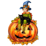 Boy on Pumpkin Holiday Door Decor by G. DeBrekht - Halloween Decor - 8652795H