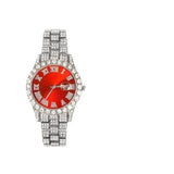 Diamond Luxury Steel Belt Quartz Watch Cuban Bracelet - Lootquake