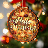 Hello Pumpkin Wooden Ornaments by G. Debrekht Thanksgiving Halloween Décor - 933120