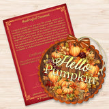 Hello Pumpkin Wooden Ornaments by G. Debrekht Thanksgiving Halloween Décor - 933120