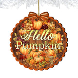 Hello Pumpkin Wooden Ornaments by G. Debrekht Thanksgiving Halloween Décor - 933120