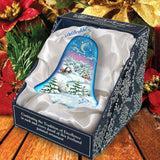 Winter Village Bell Glass Ornament by G. DeBrekht - Christmas Decor - 73141