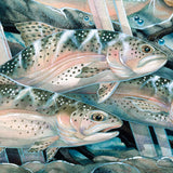 Catch the Rainbow Trout Wildlife Wall Art - J. Bergsma - Wildlife Holiday Decor - 8591674W-JB