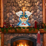 Decoración para puerta de Natividad con Ciervo y Ángel de la Guarda de G. DeBrekht - Decoración navideña de Natividad - 8152510H