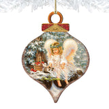 Adornos de madera de ángel cardenal - Adorno para árbol de Gelsinger - Decoración navideña - 8031120-0718