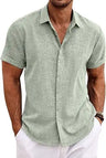 Men's Shirt Short Sleeve Casual Buckle - Lootquake