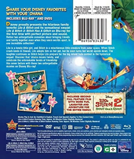 Lilo & Stitch 2-Movie Collection (Blu-ray + DVD + Digital Code) - Lootquake