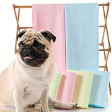 Serviette de bain et couverture ultra-douces en polyester pour animaux de compagnie - Serviette de bain très absorbante à séchage rapide pour le toilettage, le séchage et le sommeil - Serviettes durables pour chiens et chats - 70 x 140 cm