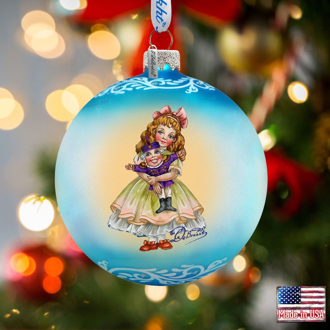 Nutcracker Ballet Glass Ornament Set of 3 by G. DeBrekht - Christmas Decor - 73740-S3