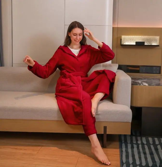 Women's Fibre Velvet Gown Set - Lootquake