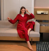Women's Fibre Velvet Gown Set - Lootquake
