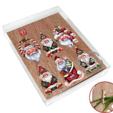 Magical Baby Santa Decorative Wooden Clip-on Ornaments Set of 6 by Jamie Mills-Price - Christmas Santa Snowman Decor - 8090051C-MP-S6