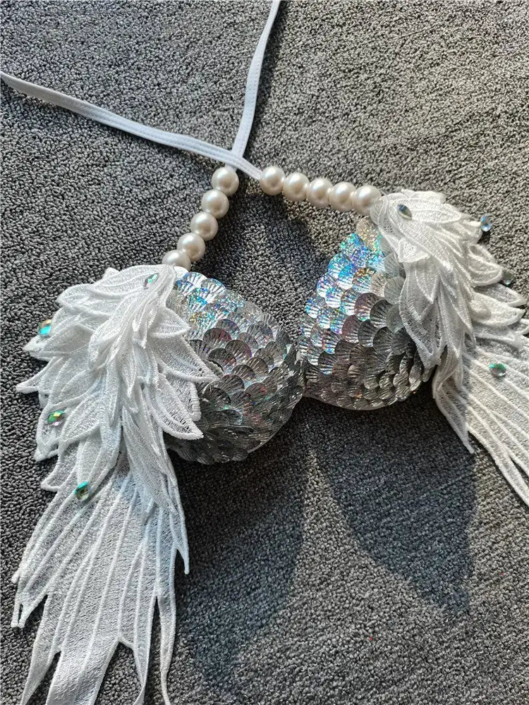 Handmade Sequined Mermaid Scale Bikini Lingerie - Lootquake