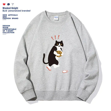 Women's Fashionable Solid Color Printed Long Sleeved Sweatshirt - Lootquake
