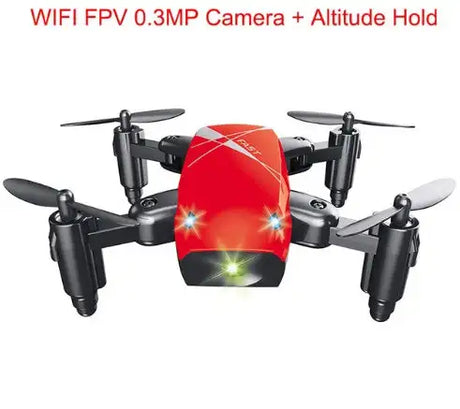 Micro Foldable RC Drone 3D Bearing Steering Wheel Remote Control Quadcopter Toys With Camera WiFi APP Control Helicopter Dron Kids Gift - Lootquake