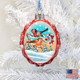 Singing Birds Mercury Glass Ornament by G. DeBrekht - Wildlife Holiday Decor - 771015