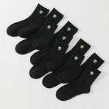10 pares de calcetines acanalados con estampado de extraterrestre, cómodos y suaves, de tubo medio, medias y calcetería para mujer