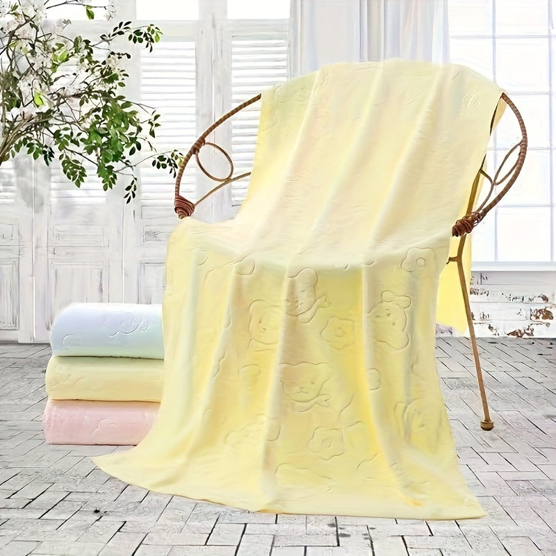 Serviette de bain et couverture ultra-douces en polyester pour animaux de compagnie - Serviette de bain très absorbante à séchage rapide pour le toilettage, le séchage et le sommeil - Serviettes durables pour chiens et chats - 70 x 140 cm