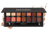 14-Color Eyeshadow Palette: Cool and Warm Tones for Brightening Complexion