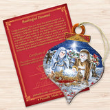 Adornos de madera para la Natividad de la Familia de Nieve de Gelsinger - Decoración navideña de Papá Noel y muñeco de nieve - 8031153-DG