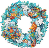 Coastal Sea Creatures Holiday Door Wreath by G. DeBrekht - Coastal Holiday Decor - 8185306-3H