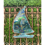 Decoración costera para exteriores "Surfers Dream" de Josephine Wall - Decoración costera con vida marina - 8472103F-JW